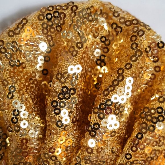 Men's Sequin Pre-Folded Pocket Square Insert - Brassy Gold - Picture 4 of 5